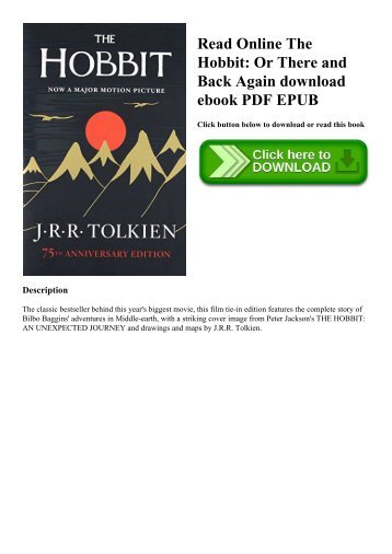 THE HOBBIT EBOOK EPUBS PDF DOWNLOAD THE HOBBIT EBOOK EPUBS PDF DOWNLOAD